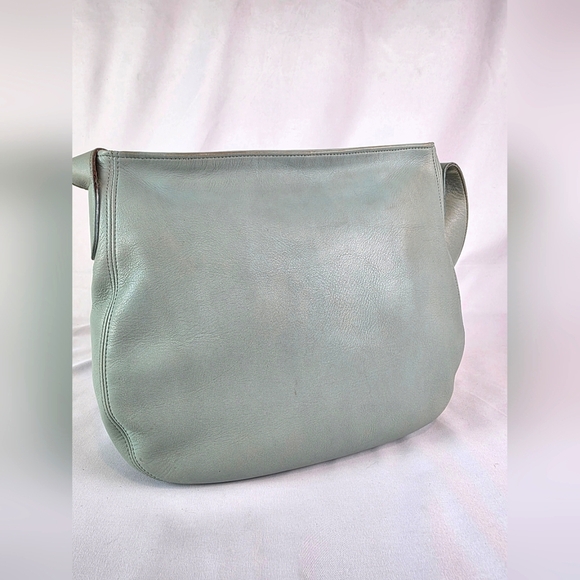 Vintage Coach Soho Zip Hobo AQUA Large Leather Shoulder Bag Seafoam Blue Green - Picture 1 of 16